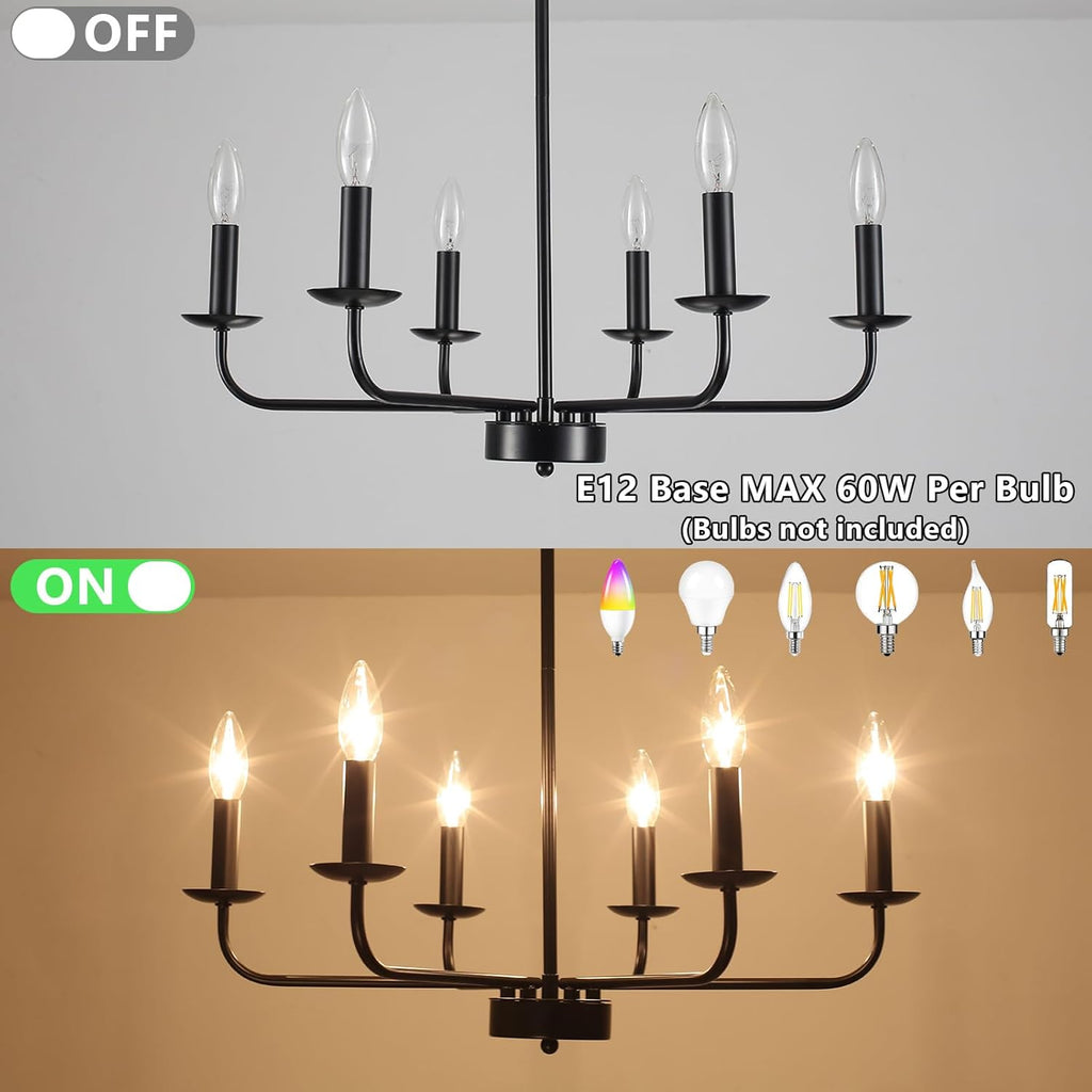 💡Farmhouse Chandelier 🌿 | Rustic Dining Light ✨🏠