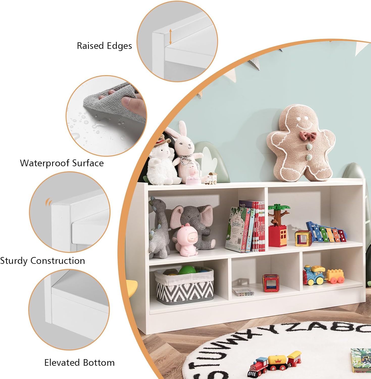🧸5-Section Storage Organizer 🗂️ | Fun & Tidy Room ✨🎨