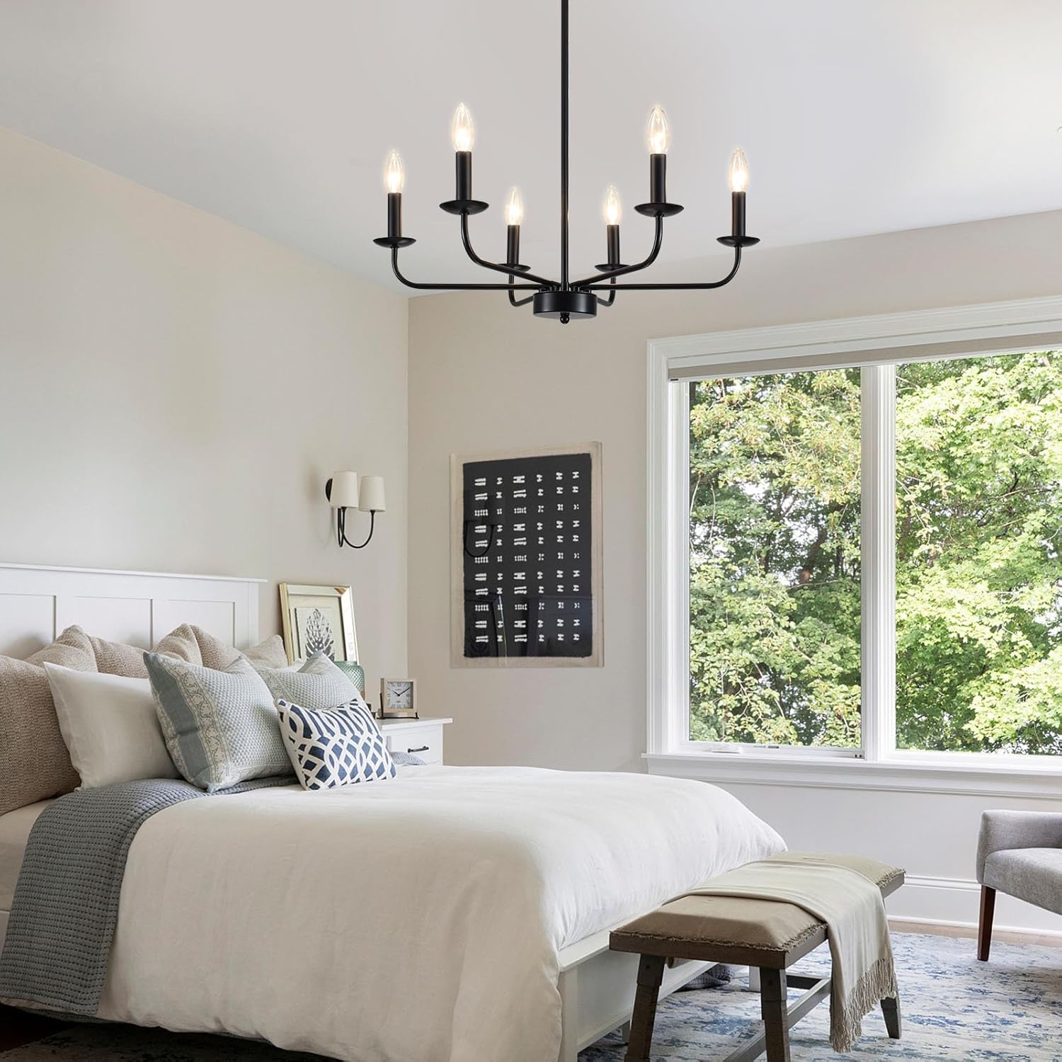 💡Farmhouse Chandelier 🌿 | Rustic Dining Light ✨🏠