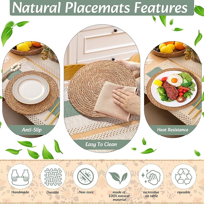 ✨Macrame Placemats 🍽️ | Cozy Dining Vibes 🌿💛