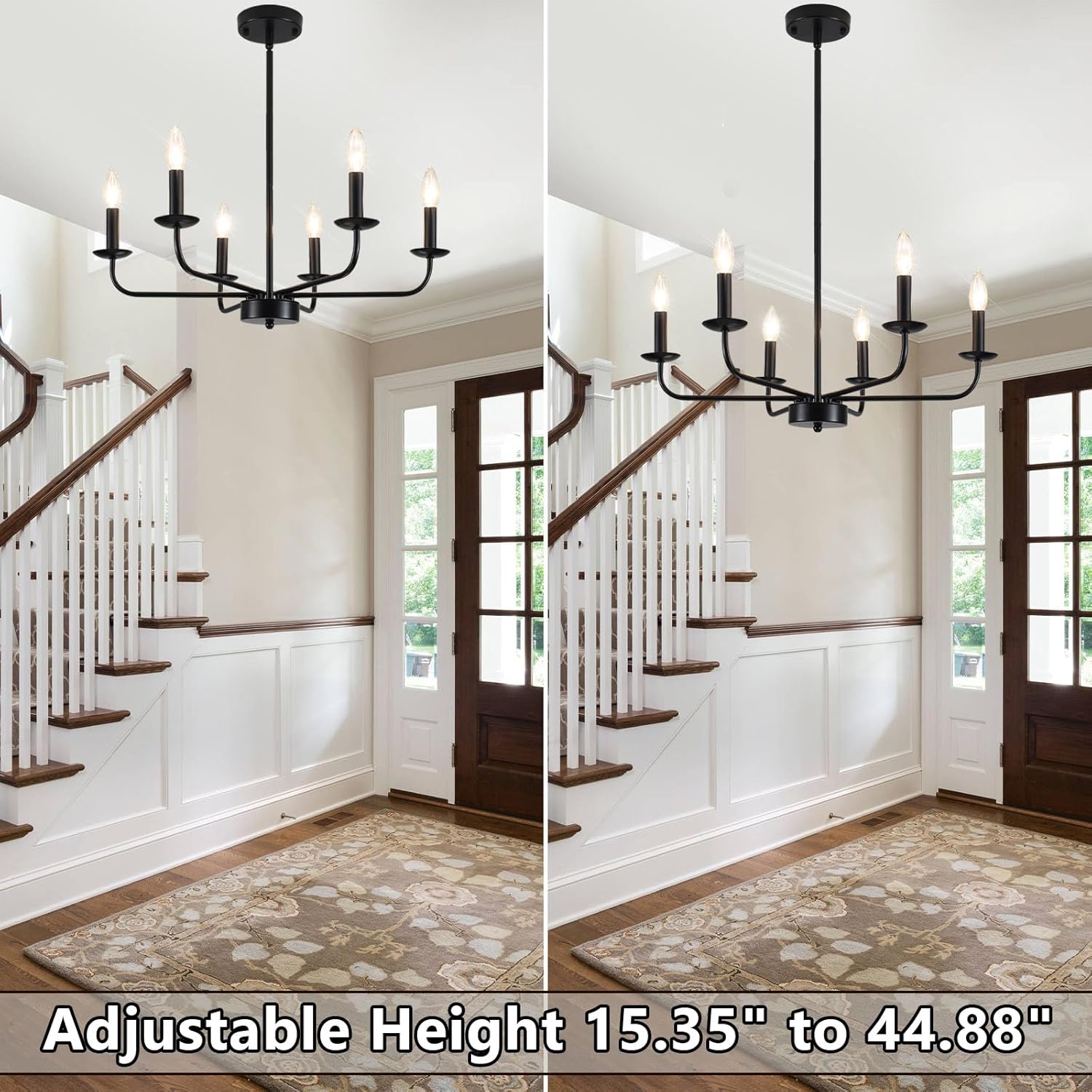 💡Farmhouse Chandelier 🌿 | Rustic Dining Light ✨🏠