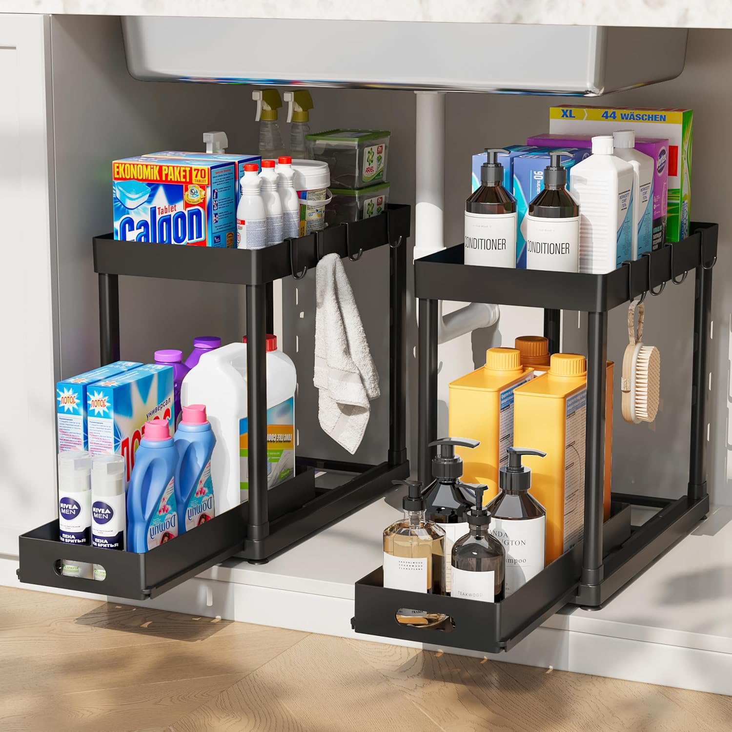 ✨Pull-Out Kitchen Organizer 🏠 | Space-Saving Storage 🥄🍳