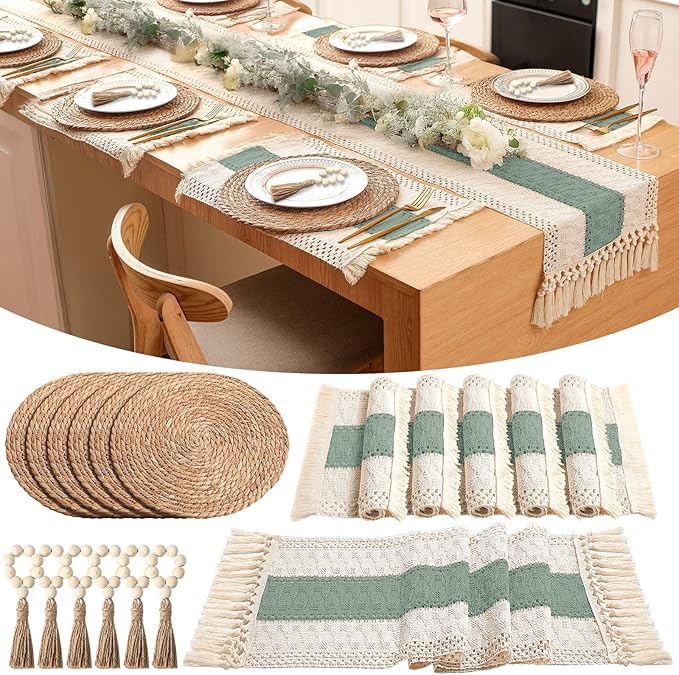 ✨Macrame Placemats 🍽️ | Cozy Dining Vibes 🌿💛