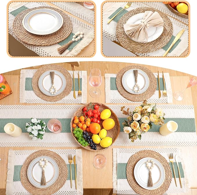 ✨Macrame Placemats 🍽️ | Cozy Dining Vibes 🌿💛