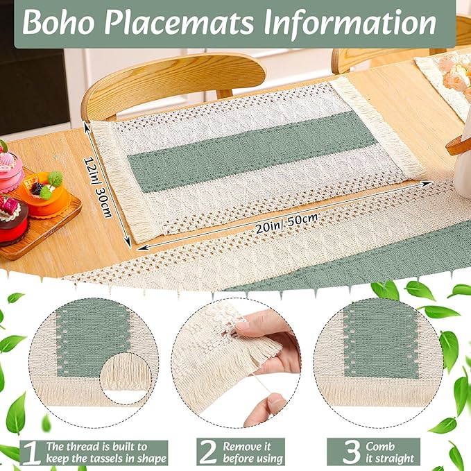 ✨Macrame Placemats 🍽️ | Cozy Dining Vibes 🌿💛